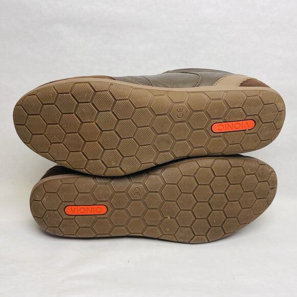 Vionic 555 Willa Sneakers Womens Sz 7 Brown Leather Lace Up Orthaheel Technology - Picture 9 of 11